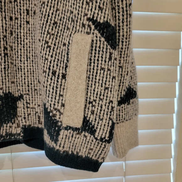 Banana Republic Shawl Collar Cardigan Medium Wool Blue Grey Thick Knit NWOT NEW - Picture 4 of 8